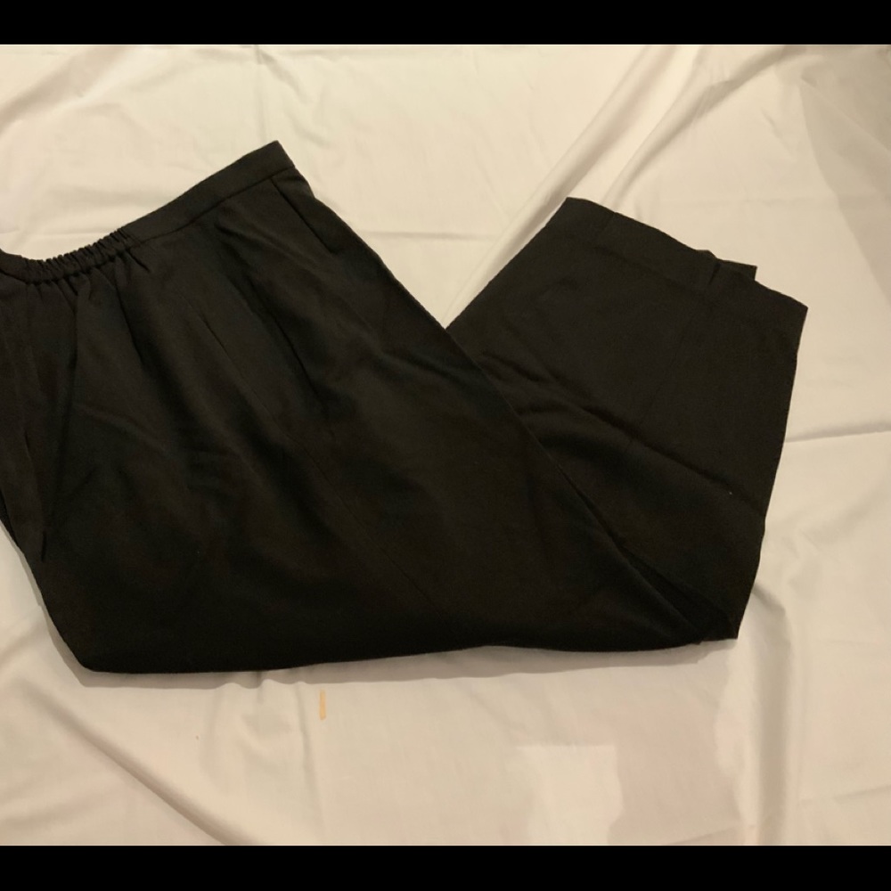 NEW DIALOGUE BLACK CROPPED BASIC PANTS SZ 22W